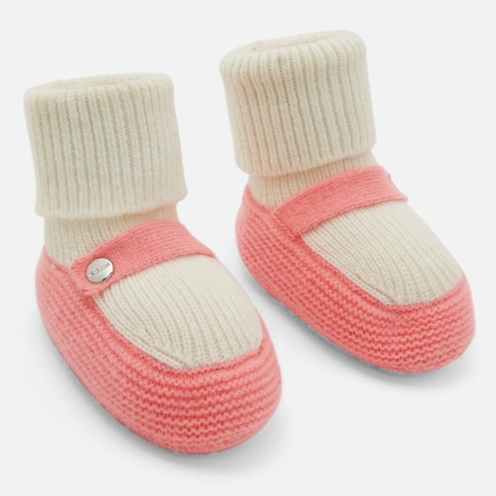 Jacadi baby girl sweater booties